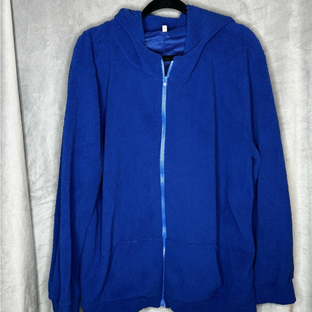 Blue Hooded Sweatshirt